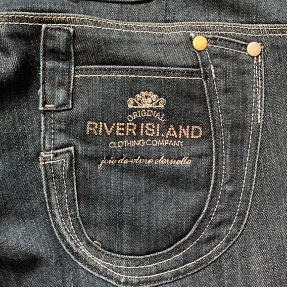 River Island Womens Blue Denim Jeans Medium Wash US Size 10 - Picture 6 of 11